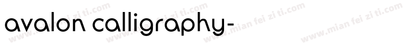 avalon calligraphy字体转换